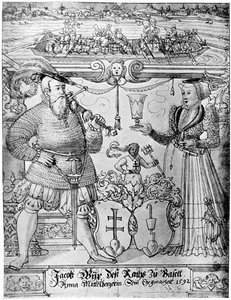 Jacob Wyx av Basel og hans kone Anna, 1592 1901 av Hans Jakob Plepp
