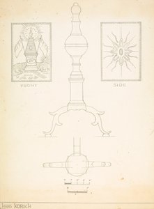 Andiron (en av par) av Hans Korsch