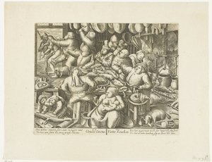 De vette kjøkken The Grasse Kitchen / De Vette Keuken (tittel på objekt) av Hans Liefrinck (I)