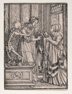 Grevinnen, fra Dødsdansen, ca. 1526, publisert 1538.