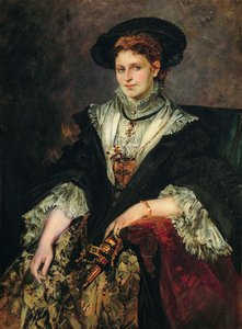 Portrett av Bertha von Piloty, 1872-1873 av Hans Makart