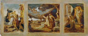 Skisse til en triptyk med mytologiske scener av Hans Makart