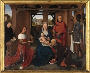 Sentralpanel i Triptych of Jan Floreins av Hans Memling