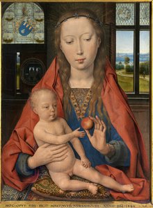 Detalj av diptyken til Maarten van Nieuwenhove av Hans Memling