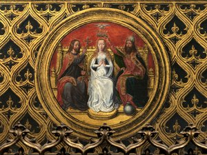 Detalj av relikvieskrinet til Saint Ursula av Hans Memling