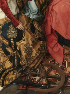 Detalj av sentralpanelet til Triptych of Saint John the Baptist og Saint John the Evangelist av Hans Memling