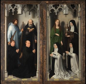 Eksteriør av Triptych of Saint John the Baptist og Saint John the Evangelist av Hans Memling