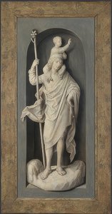 Den hellige Christopher. Rundt 1478 av Hans Memling