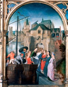 St Ursula-helligdommen, Ankomst til Köln, 1489 av Hans Memling