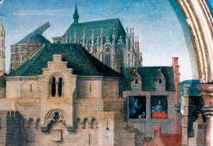 St Ursula-helligdommen, avgang fra Köln, detalj, 1489 av Hans Memling