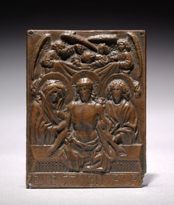 Den døde Kristus støttet av jomfru Maria og Johannes, 1427-1467.