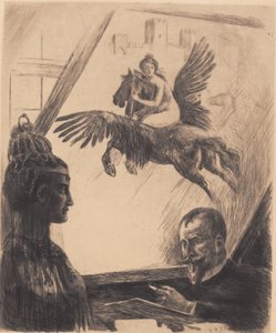 Allegorisk selvportrett av Hans Nikolaj Hansen