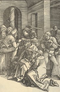 Kristus kronet med torner, fra Mirror of the passion of our Lord Jesus Christ, 1507. av Hans Schäufelein the Elder