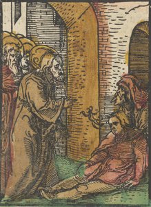 Christ Healing the Possessed, fra Das Plenarium, 1517. av Hans Schäufelein the Elder