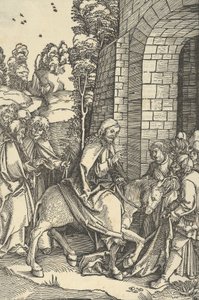 Inntoget i Jerusalem, fra speilet av lidenskapen til vår Herre Jesu Kristi, 1507. av Hans Schäufelein the Elder