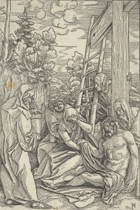 Klagesangen, fra Kristi liv, ca. 1511-12. av Hans Schäufelein the Elder