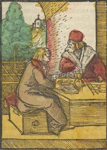 Lignelsen om den rike mannen og husholdersken, 2, fra Das Plenarium, 1517. av Hans Schäufelein the Elder