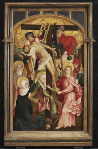 Descent From the Cross, 1490-tallet (olje på trepanel) av Hans Schüchlin
