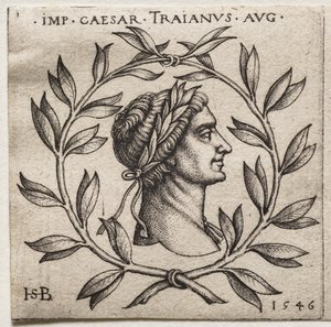 Byste av keiser Trajan av Hans Sebald Beham