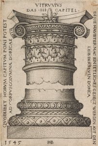 Hovedstad og grunnlag for en kolonne av Hans Sebald Beham