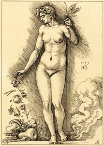 Ceres, strø frukter av Hans Sebald Beham