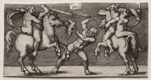 Tre menns kamp av Hans Sebald Beham