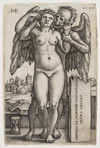 Døden griper en kvinne, 1547 av Hans Sebald Beham