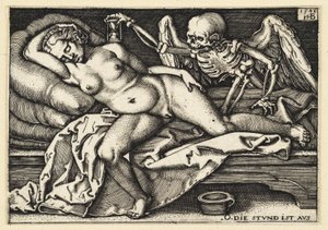 Døden og den sovende kvinnen av Hans Sebald Beham