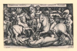Hercules kjemper mot trojanerne av Hans Sebald Beham