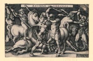 Hercules kjemper mot kentaurene av Hans Sebald Beham