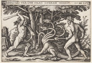 Hercules dreper Hydraen av Hans Sebald Beham