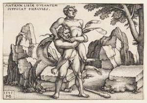 Hercules og Antaeus av Hans Sebald Beham