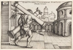 Herkules med Herkules søyler av Hans Sebald Beham