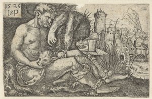 Hyrde og en sau av Hans Sebald Beham
