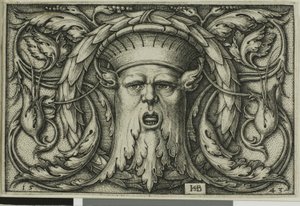 Pynt med maske av Hans Sebald Beham