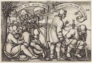 Bønder bak hekken av Hans Sebald Beham