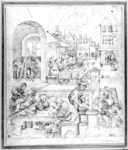 Vitenskap, kunst og handel (penn og blekk) av Hans Sebald Beham