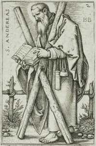 St. Andrew, plate 2 fra De tolv apostler av Hans Sebald Beham