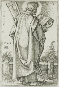 St. James Minor, plate 3 fra De tolv apostler av Hans Sebald Beham