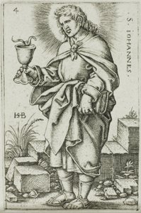 St. John, plate 4 fra De tolv apostler av Hans Sebald Beham