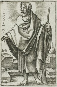 St. Judas, plate 10 fra De tolv apostler av Hans Sebald Beham