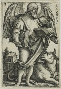 St. Luke, fra De fire evangelistene av Hans Sebald Beham