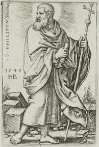 St. Filip, plate 5 fra De tolv apostler av Hans Sebald Beham