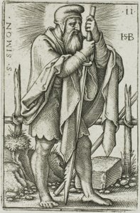 St. Simon, plate 11 fra De tolv apostler av Hans Sebald Beham