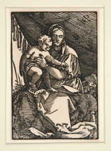Den hellige familie under kalesjen av Hans Sebald Beham