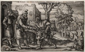 Den fortapte sønn. av Hans Sebald Beham