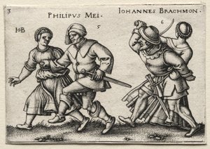 Landsbyens bryllup: Philipus Mei Johannes Brachmon, 1546. av Hans Sebald Beham