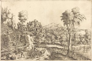 Landskap med en vingård, 1559. av Hans Sebald Lautensack