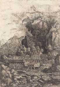 Landskap med en vannmølle, 1553. av Hans Sebald Lautensack