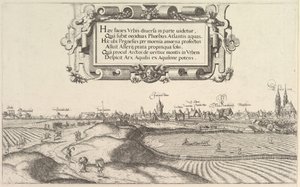 Utsikt over Nürnberg, mot øst, venstre plate, 1552.